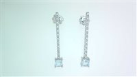 Earrings Gianni Carità Woman in White Gold Acquamarina 0.60 Ct ACQ - BRILL PENDENTI - ACQ - BRILL PENDENTI